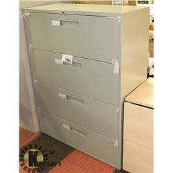 NEW GLOBAL GREY 4 DRAWER FILING CABINET