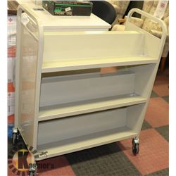 NEW BEIGE METAL INVENTORY CART