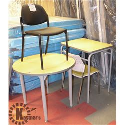 LOT OF 2 ASSORTED OFFICE TABLES WITH CHAIRS