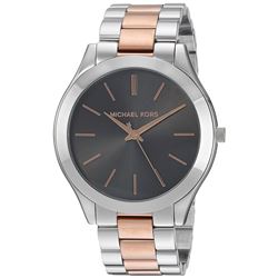 NEW MICHAEL KORS GREY DIAL 2-TONE 42MM MSRP$265