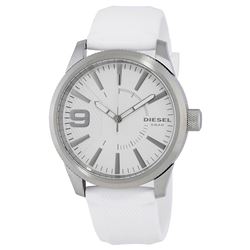NEW DIESEL WHITE DIAL/WHITE RUBBER BAND MSRP $199
