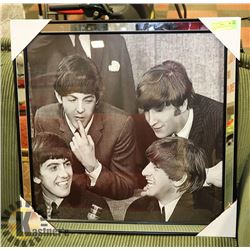 FRAMED BEATLES PICTURE - 27 " X 27"