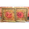 Image 1 : PAIR OF FLOWER ART PICTURES BOTH 26 X 27