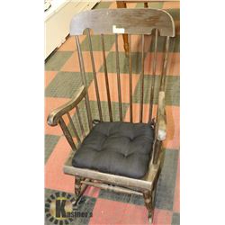 WOOD ROCKING CHAIR AND CUSHION