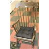 Image 1 : WOOD ROCKING CHAIR AND CUSHION