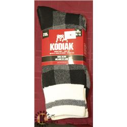 2PK OF KODIAK WOOL BLEND SOCKS; SIZE M/M
