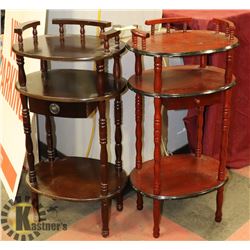 PAIR OF ENTRY TABLES 29" TALL