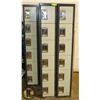 Image 1 : LOT OF FIVE 6 CUBBY BANK LOCKERS 12 X 18 X 72