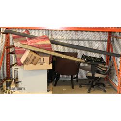 LARGE LOT OF ASSORTED FURNITURE INCL. 3 ARM