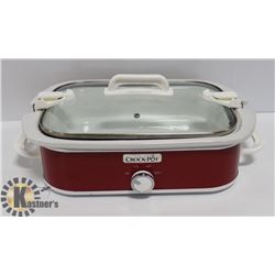 CASSEROLE CROCKPOT RED AND WHITE