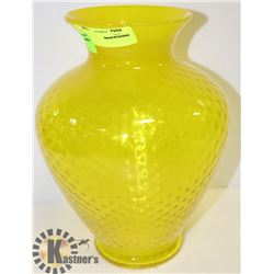 YELLOW GLASS VASE