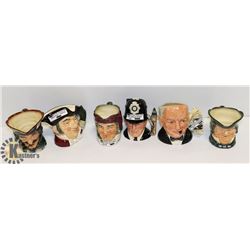 BOX OF 6 ROYAL DOUTON TOBY MUGS