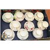 Image 1 : FLAT OF ASSORTED CUPS AND SAUCERS