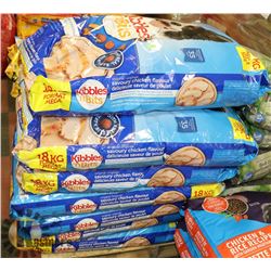 SEVEN 18KG BAGS OF KIBBLES AND BITS CHICKEN