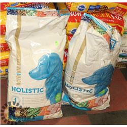 TWO 16KG BAGS OF ACTR1UM HOLISTIC CHICKEN AND