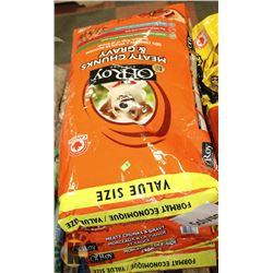 FOUR 18KG BAGS OF OL'ROY MEATY CHUNKS IN GRAVY