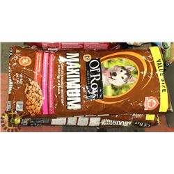 TWO 18KG BAGS OF OL'ROY MAXIMUM DOG FOOD