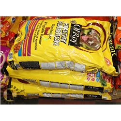 THREE 20KG BAGS OF OL'ROY SLOW ROASTED BEEF AND