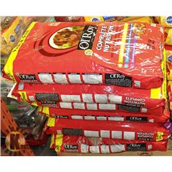 SIX 18KG BAGS OF OL'ROY COMPLETE NUTRITION DOG FOO