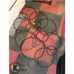 LOT OF 2 METAL DECORATIVE WALL HANGINGS