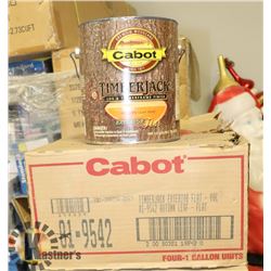 3 CASES WITH 4 GALLONS OF TIMBER JACK AUTUMN LEAF