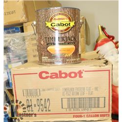 3 CASES WITH 4 GALLONS OF TIMBER JACK AUTUMN LEAF