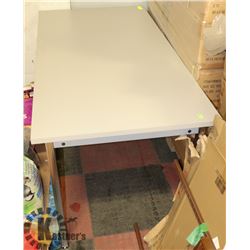 GREY AND METAL OFFICE DESK