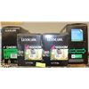 Image 1 : LOT WITH 4 ASSORTED LEXMARK TONERS