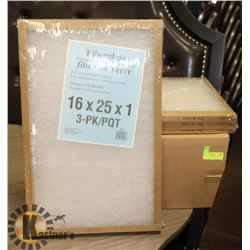 18 FURNACE FILTERS  16" X 25" X 1"