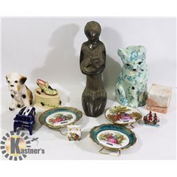 LOT OF ASSORTED ESTATE CHINA AND FIGURINES