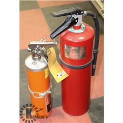 LOT OF 2 FIRE EXTINGUISHERS (NOT CHARGED)