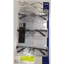 DESIGN OPTICS FOSTER GRANT READING GLASSES +2.50