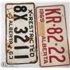 Image 1 : VINTAGE PAIR OF ALBERTA LICENSE PLATE 1963 & 1965
