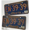 Image 1 : VINTAGE PAIR OF ALBERTA LICENSE PLATES 1973