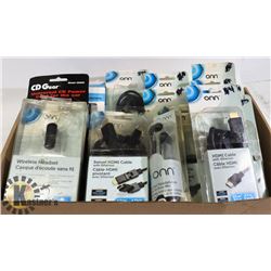 HDMI CABLES AND ASST ELECTRONICS