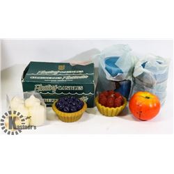 UNIQUE CANDLES-10 FLOATING CANDLES, 2 "FRUIT TART"