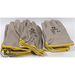 LOT OF 5 PAIRS CANADA GRIZZLY LEATHER GLOVES