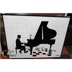 LARGE LEE REYNOLDS PIANO CANVAS ART PICTURE