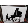 Image 1 : LARGE LEE REYNOLDS PIANO CANVAS ART PICTURE