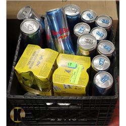 CRATE OF REDBULL ENERGY DRINKS