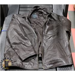 LEATHER JACKET MEN'S BROWN SIZE 3X