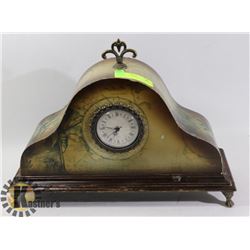 DECORATIVE CLOCK W/ STORAGE IN BACK