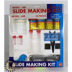 NEW MICRO LAB MICROSCOPE 63 PC SLIDE MAKING KIT