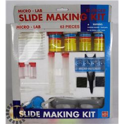 NEW MICRO LAB MICROSCOPE 63 PC SLIDE MAKING KIT