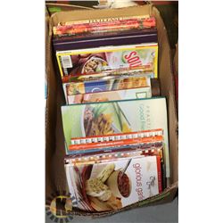 BOX WITH A VARIETY OF OVER 20 COOKBOOKS