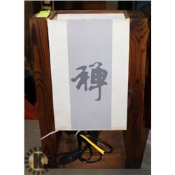 ASIAN STYLE LAMP, BAMBOO AND RICE PAPER