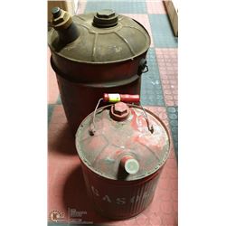 2 ANTIQUE GAS CANS
