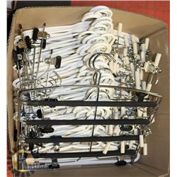 BOX WITH OVER 60 HANGERS INCLUDING