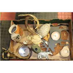 FLAT WITH MOOSE CLOCK, WALL MOUNT