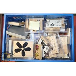 BIG BOX OF WOODEN STAMPS